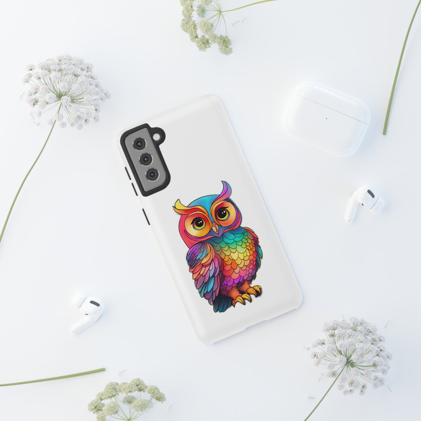 Rainbow Owl Tough Phone Case