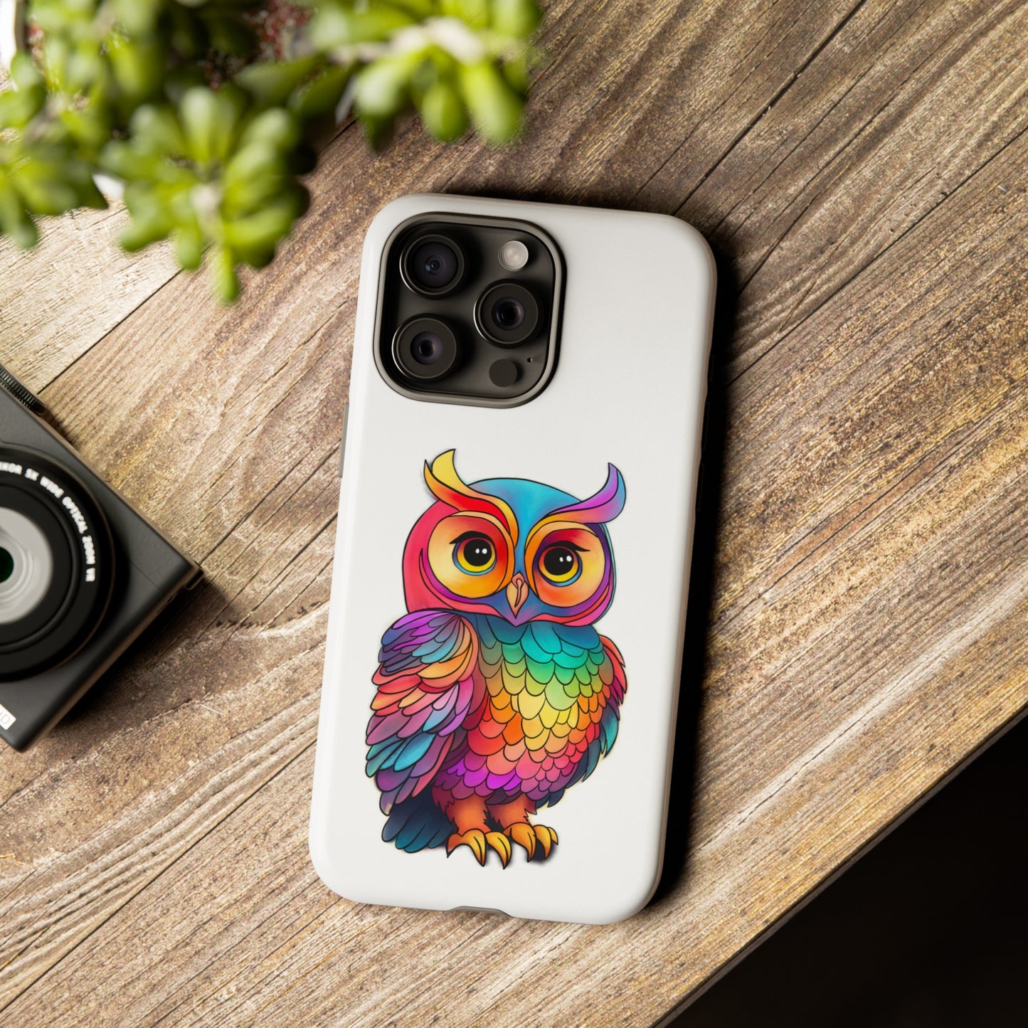 Rainbow Owl Tough Phone Case