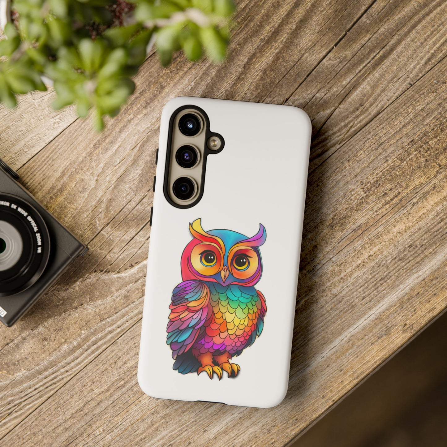 Rainbow Owl Tough Phone Case