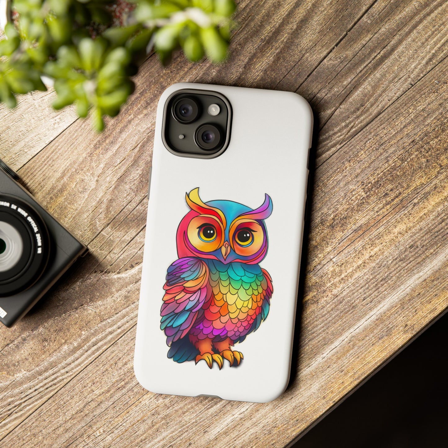 Rainbow Owl Tough Phone Case