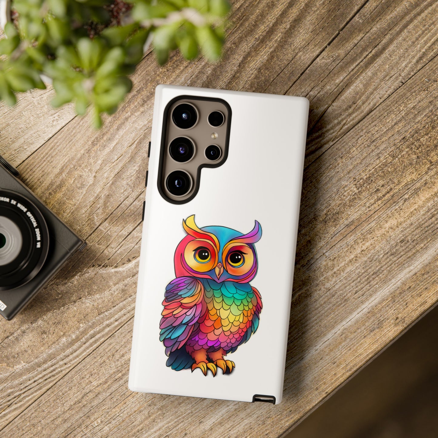 Rainbow Owl Tough Phone Case