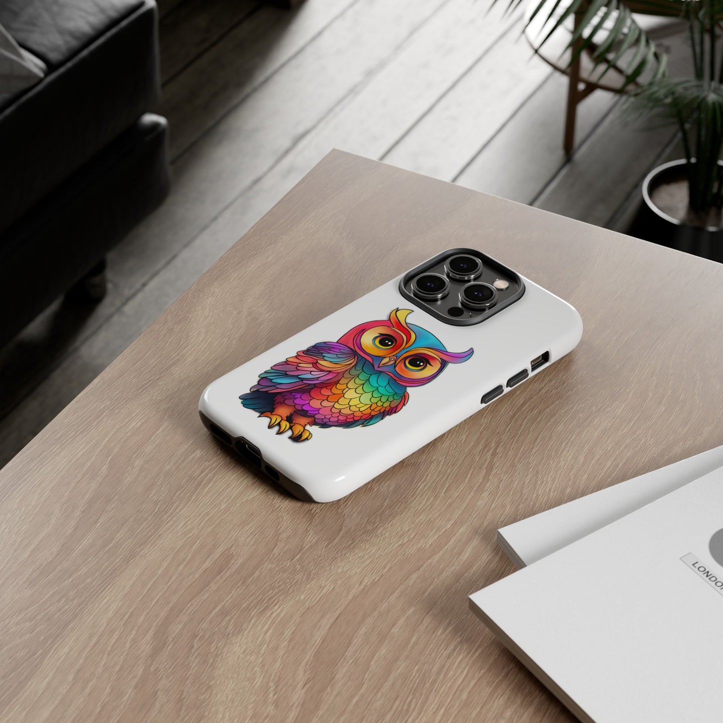 Rainbow Owl Tough Phone Case