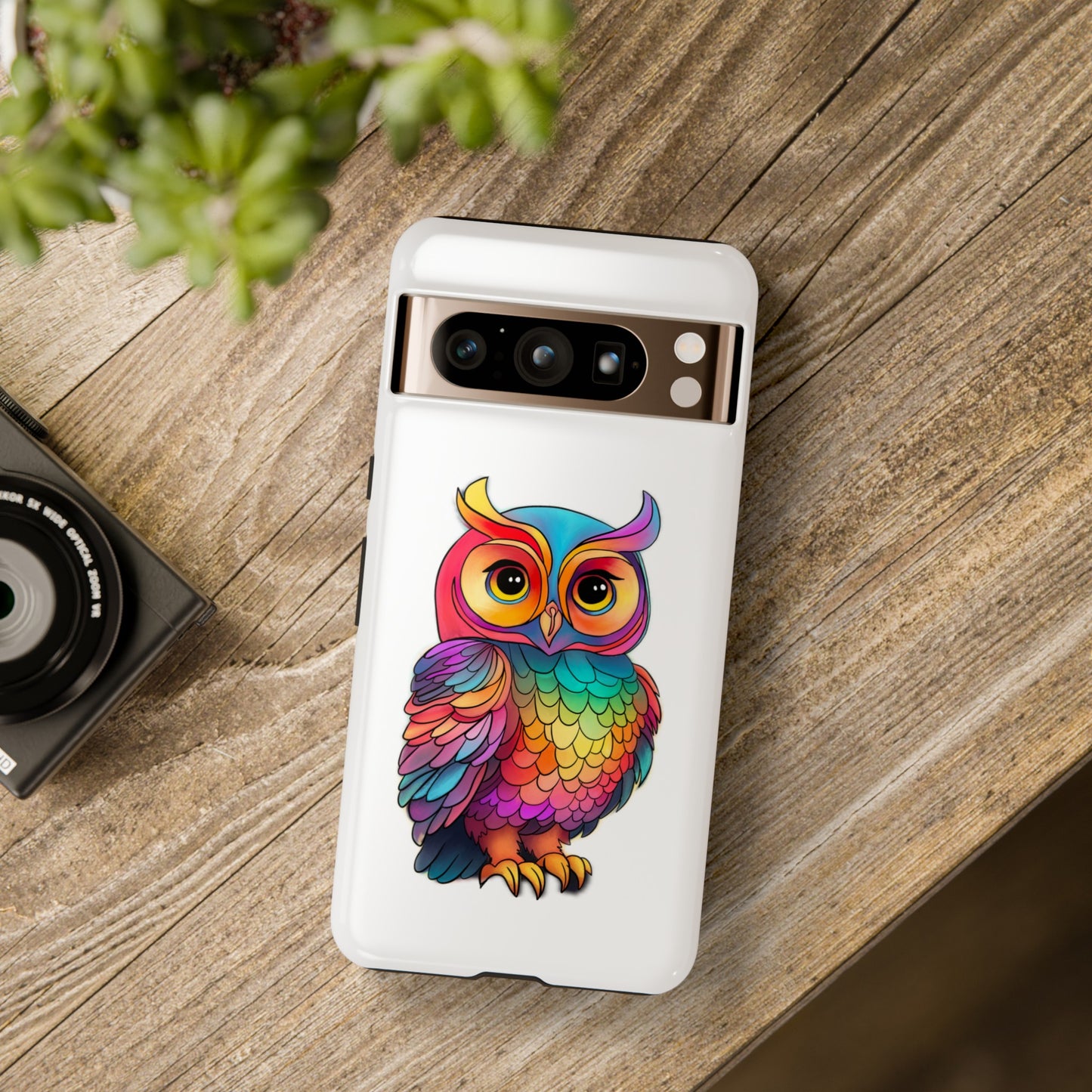 Rainbow Owl Tough Phone Case