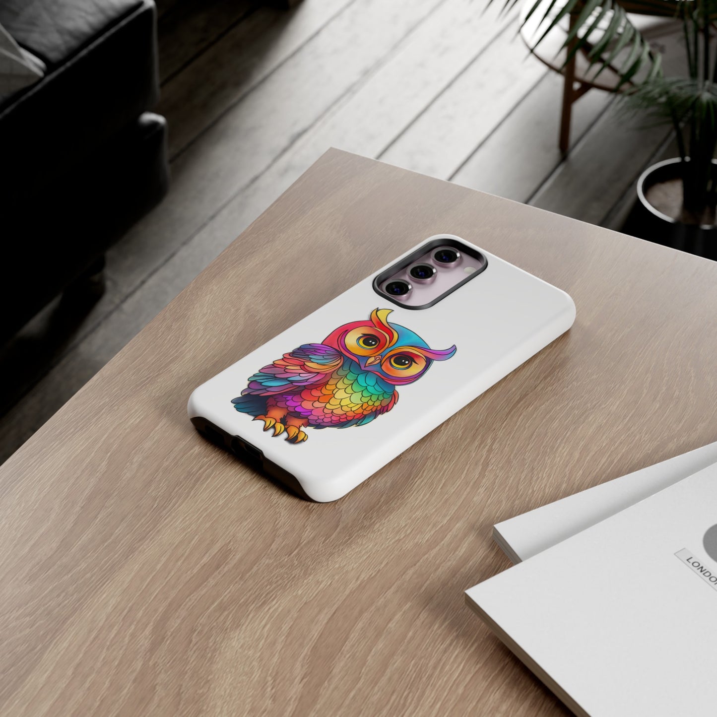 Rainbow Owl Tough Phone Case