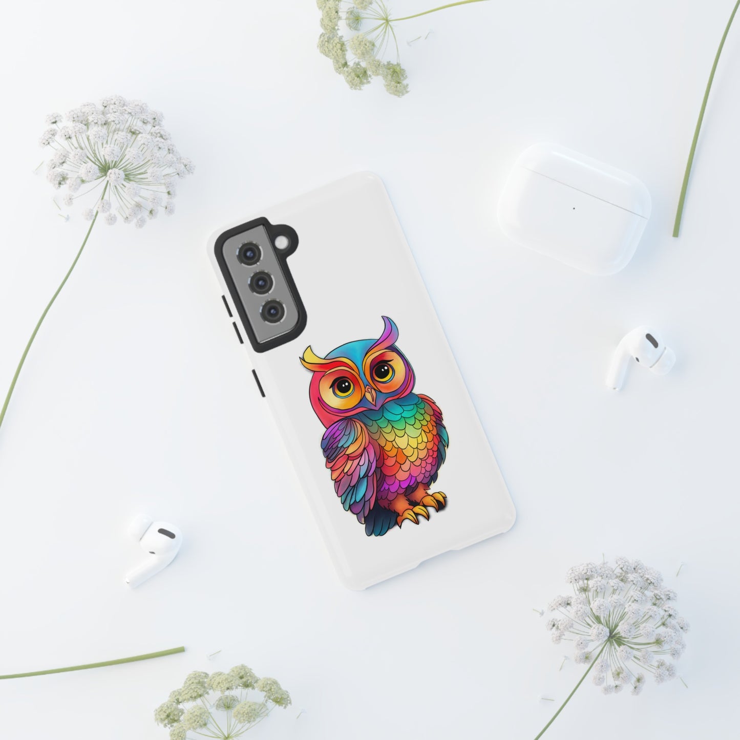 Rainbow Owl Tough Phone Case