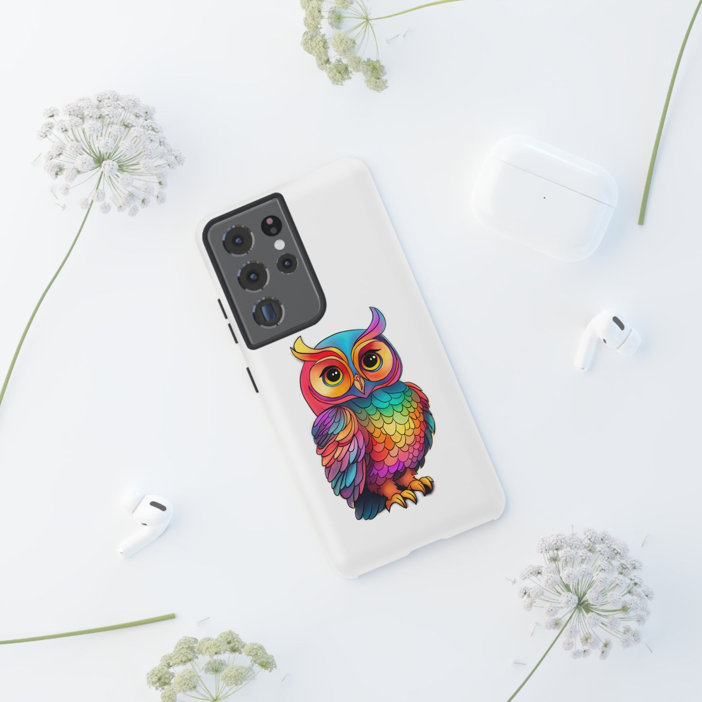 Rainbow Owl Tough Phone Case