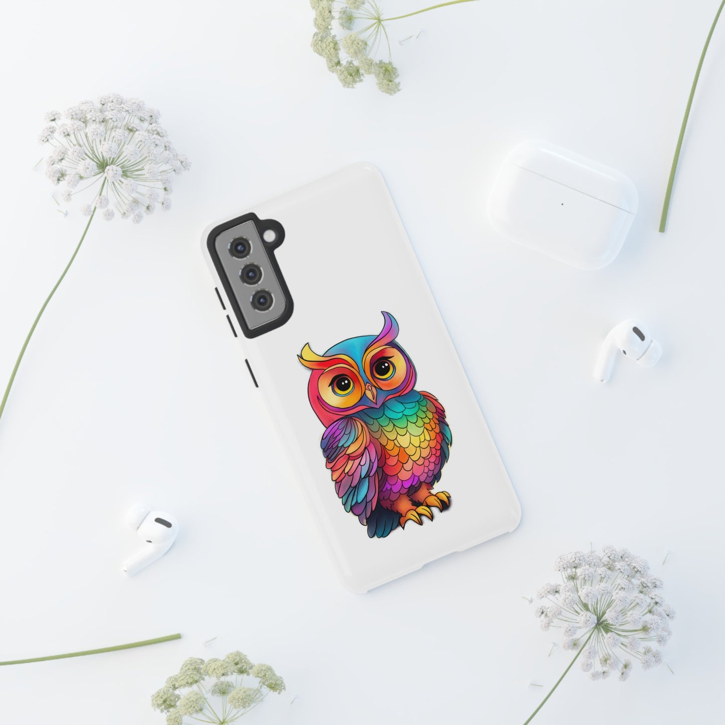 Rainbow Owl Tough Phone Case