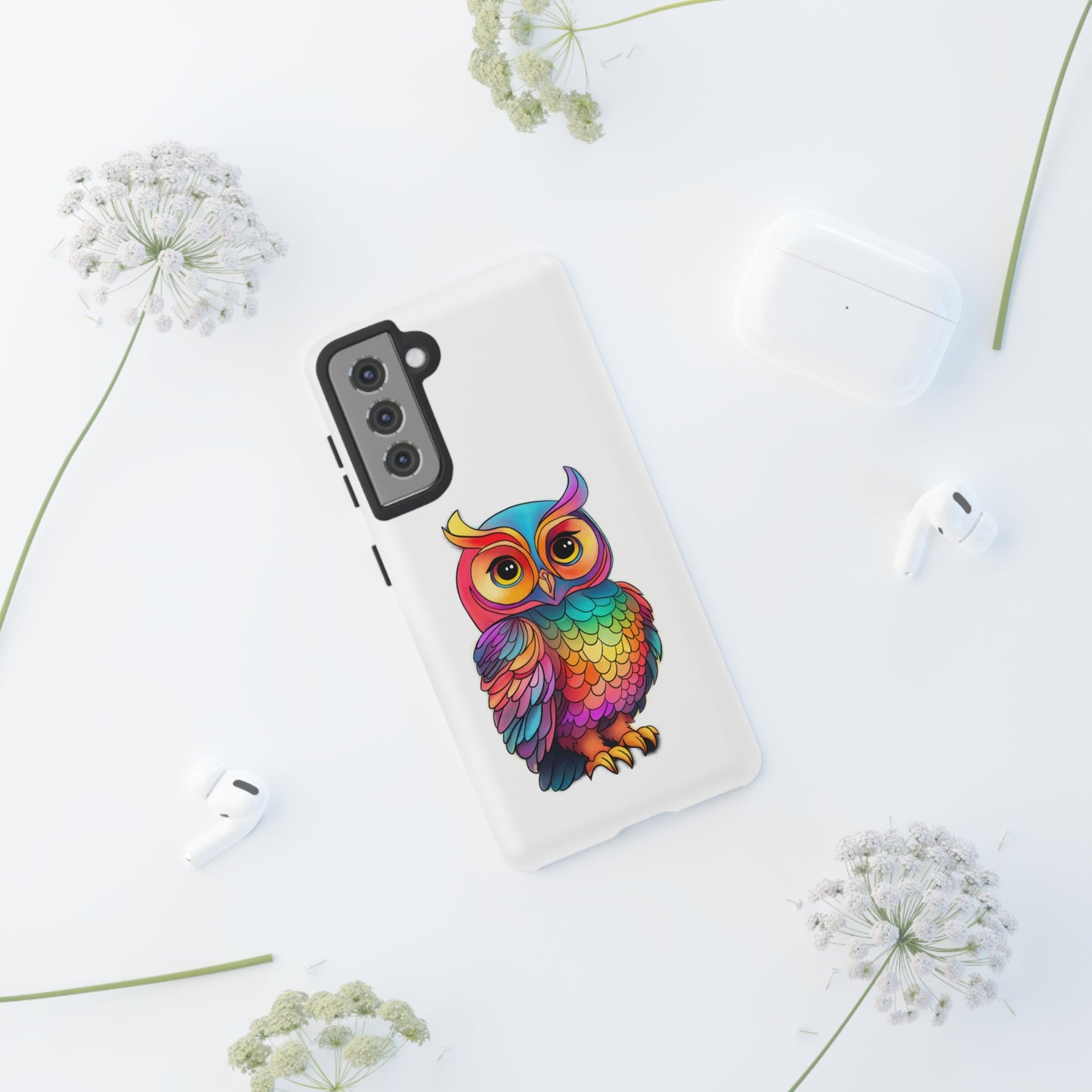 Rainbow Owl Tough Phone Case