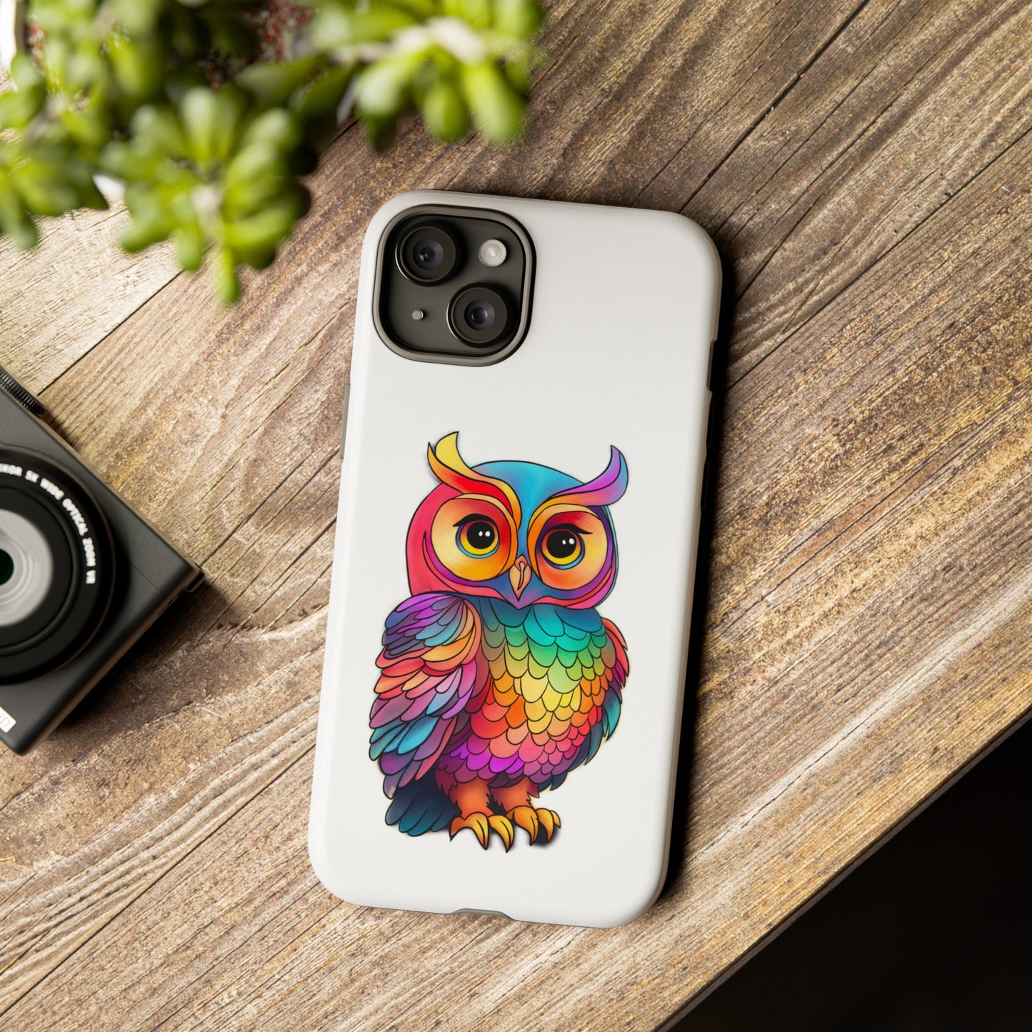 Rainbow Owl Tough Phone Case