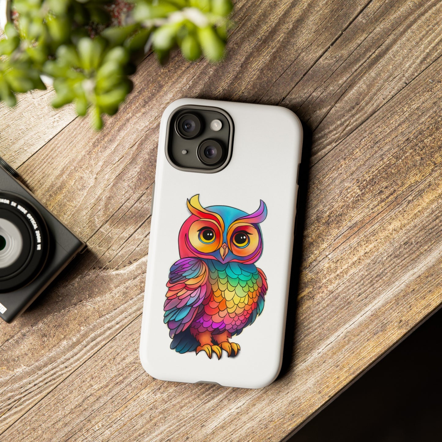 Rainbow Owl Tough Phone Case