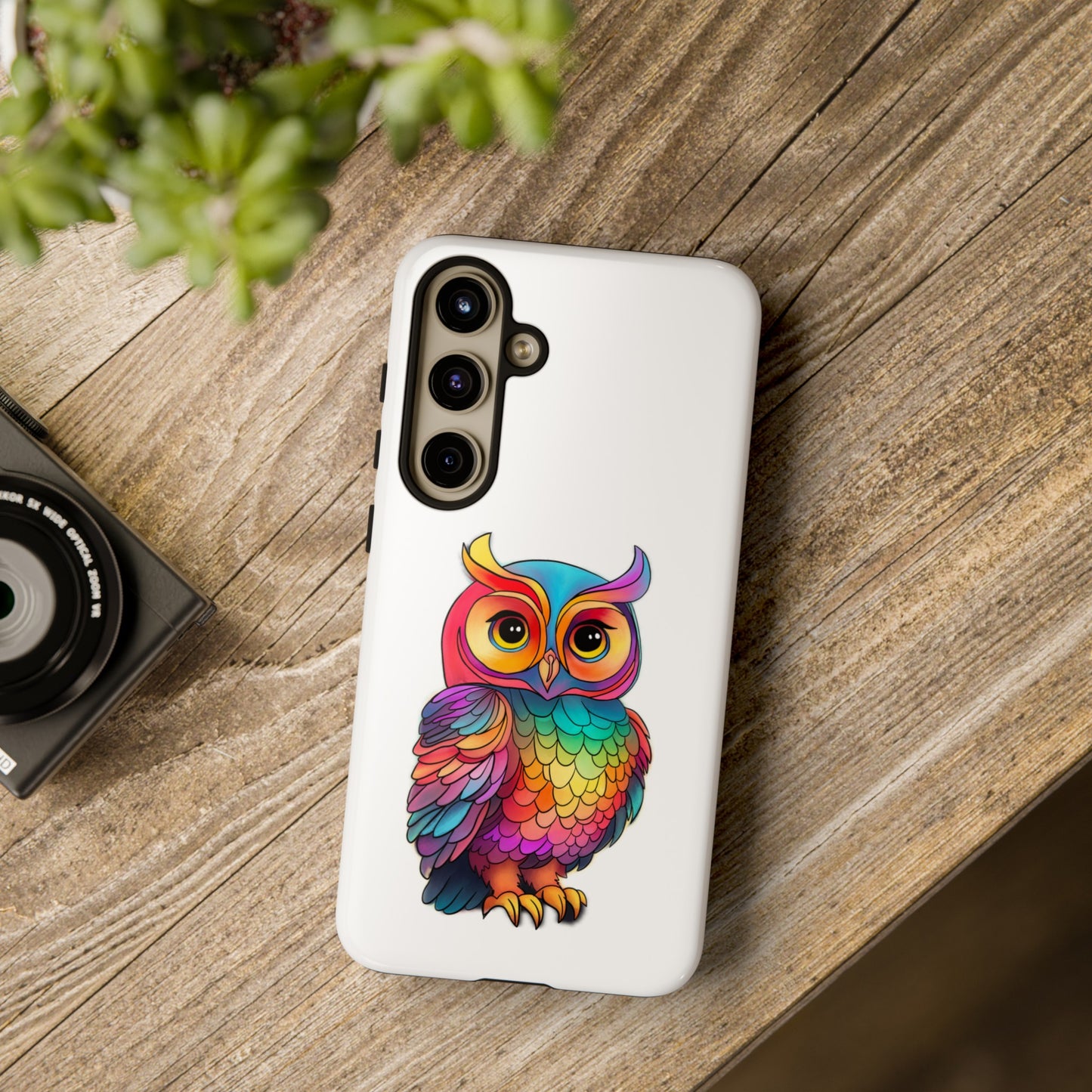 Rainbow Owl Tough Phone Case