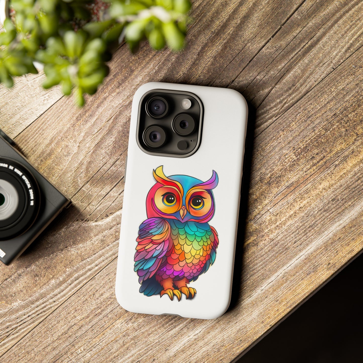 Rainbow Owl Tough Phone Case