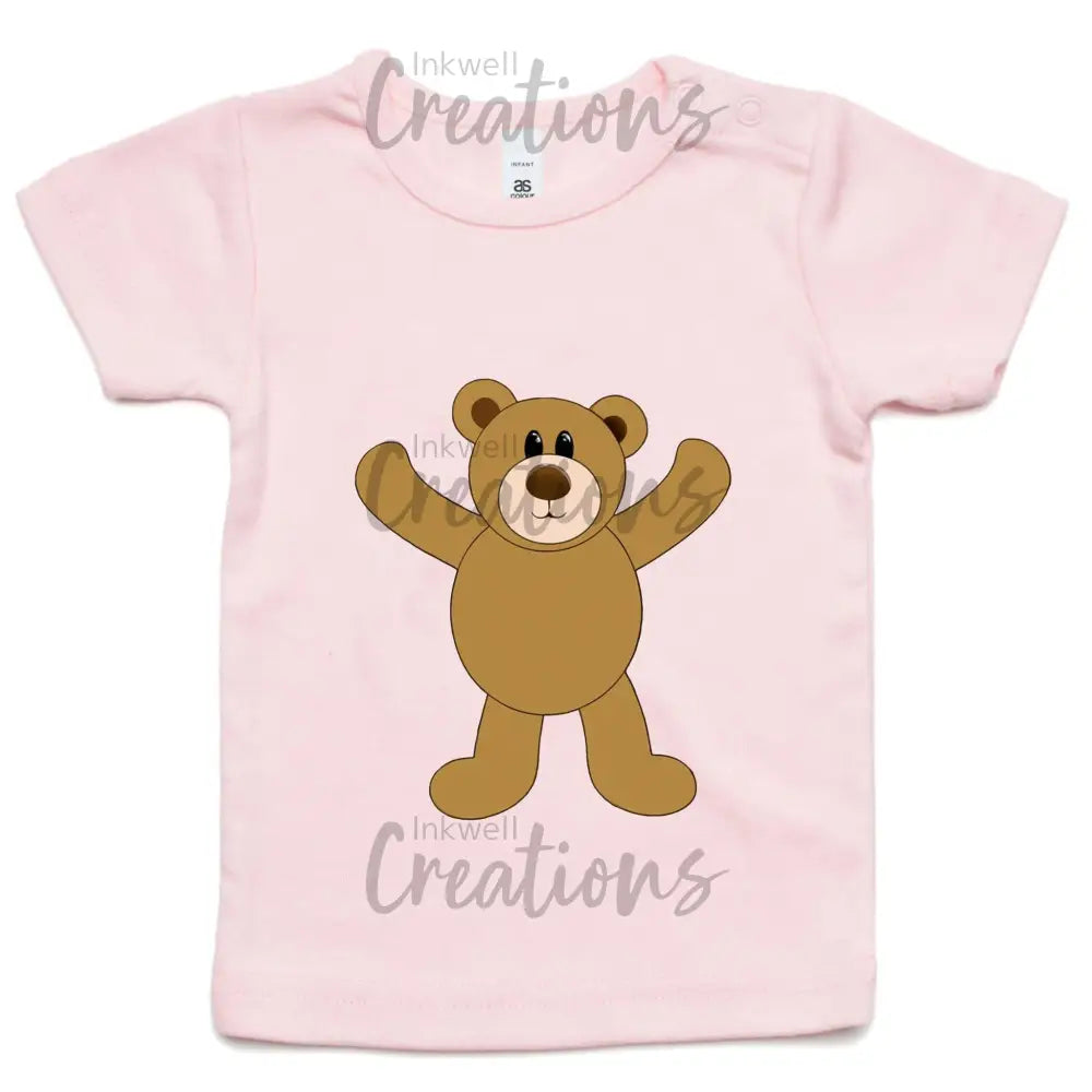 Teddy Bear - Infant Wee Tee Pink / 0-3M