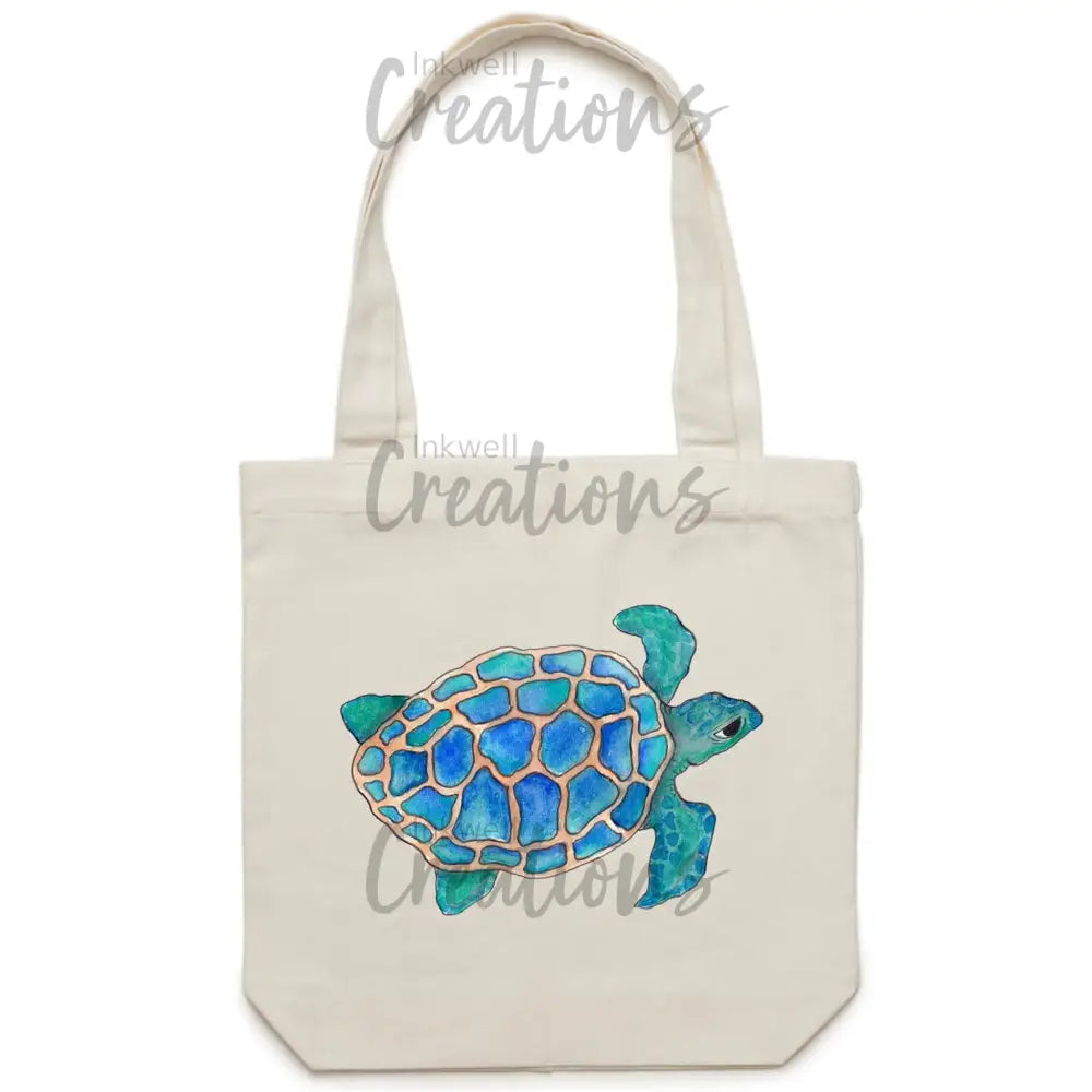 Turtle - Carrie Canvas Tote Bag Cream / One Size