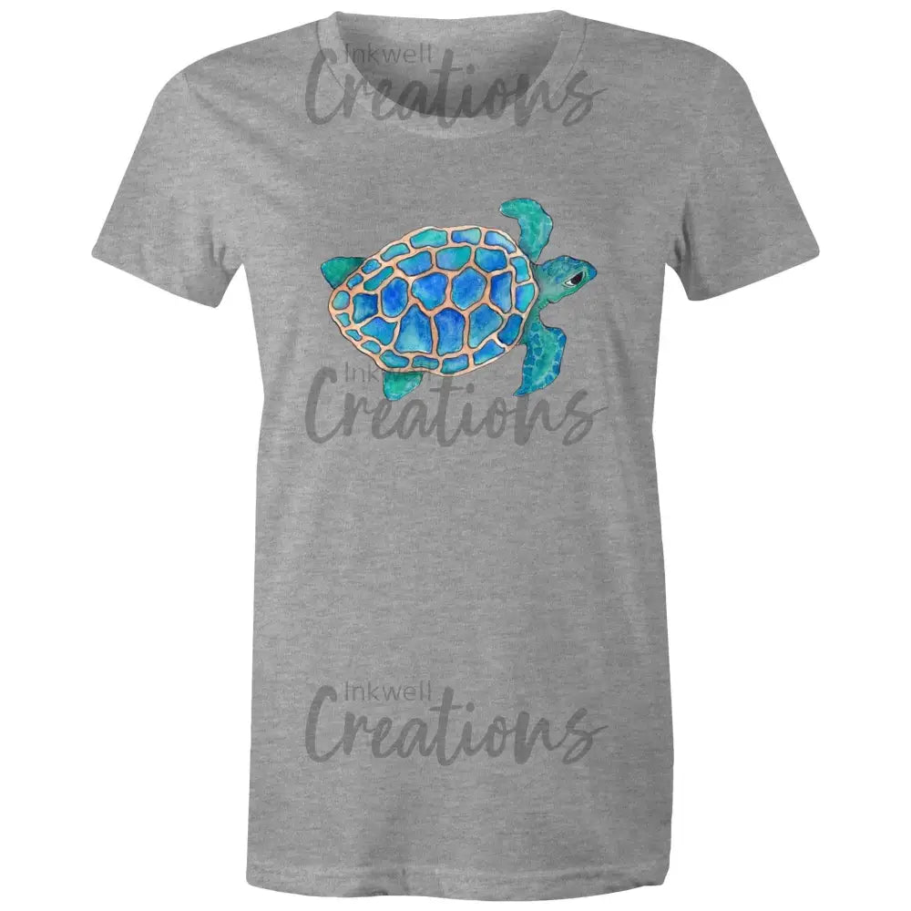 Turtle - Womens Maple Tee Grey Marle / Extra Small