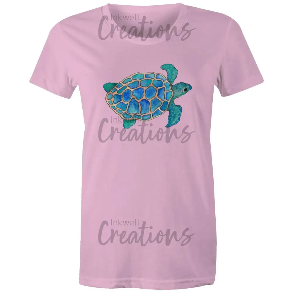 Turtle - Womens Maple Tee Pink / Extra Small