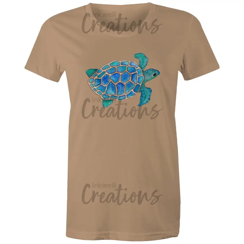 Turtle - Womens Maple Tee Tan / Extra Small