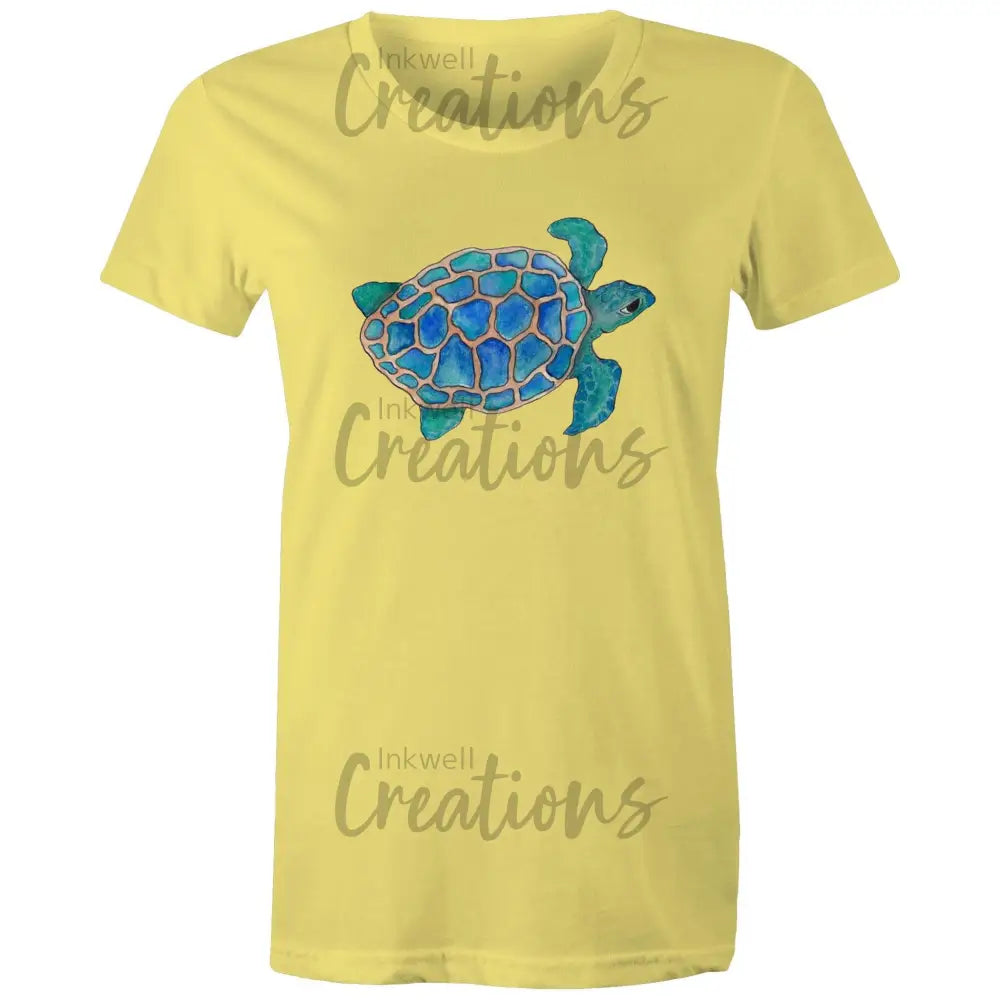 Turtle - Womens Maple Tee Yellow / Extra Small