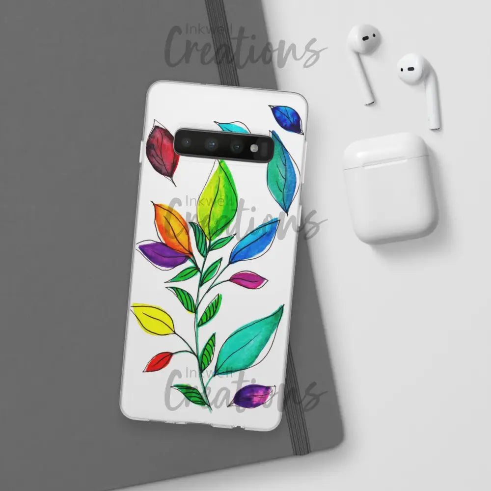 Watercolour Leaves - Flexi Case Phone
