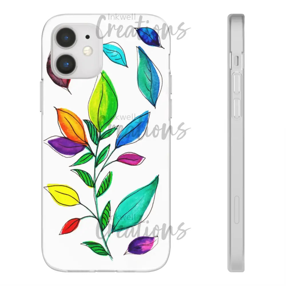 Watercolour Leaves - Flexi Case Phone