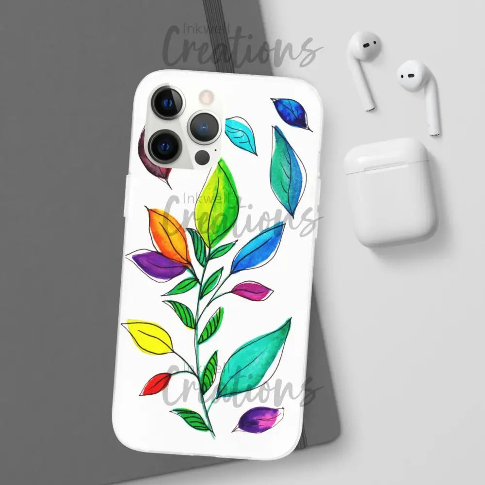 Watercolour Leaves - Flexi Case Phone