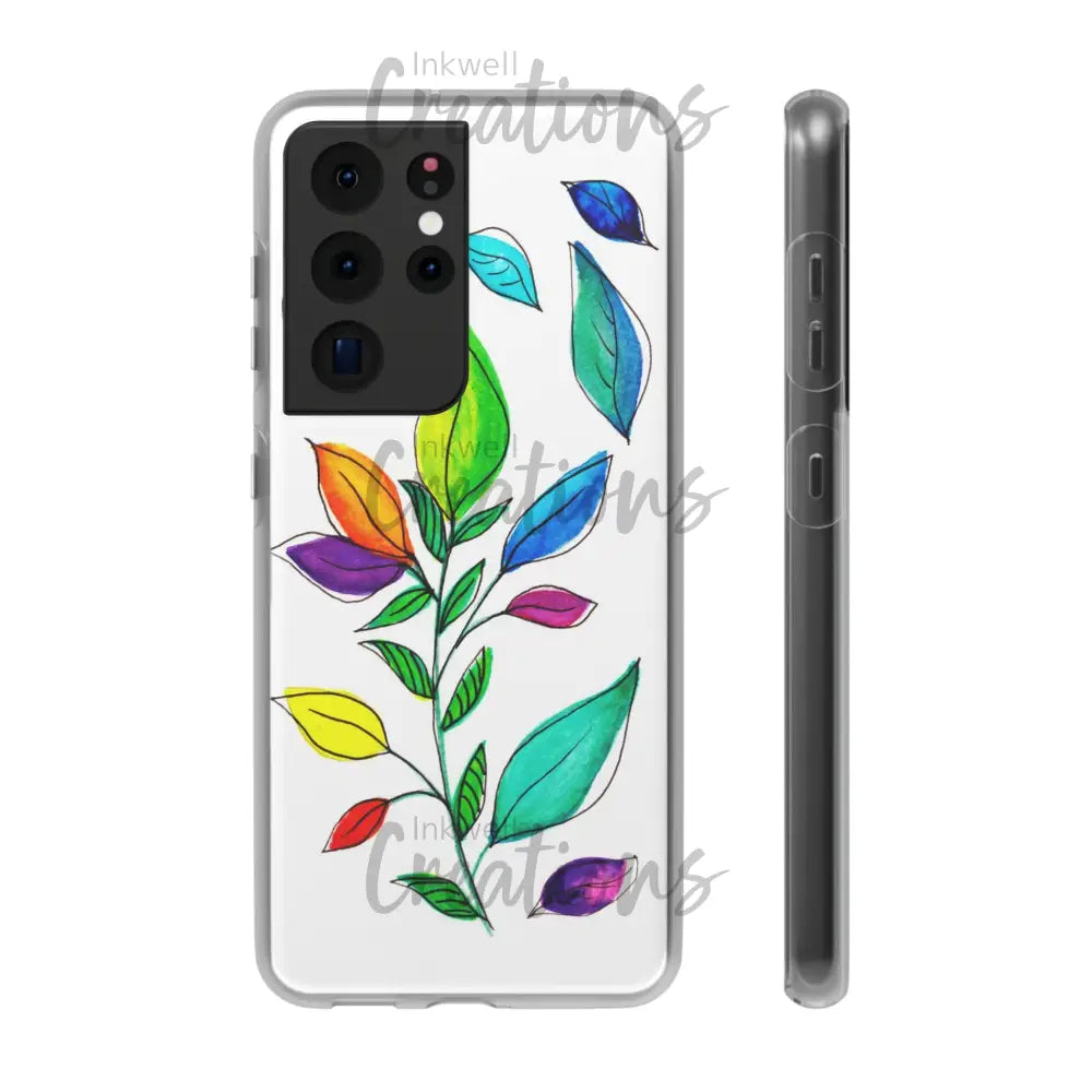Watercolour Leaves - Flexi Case Phone