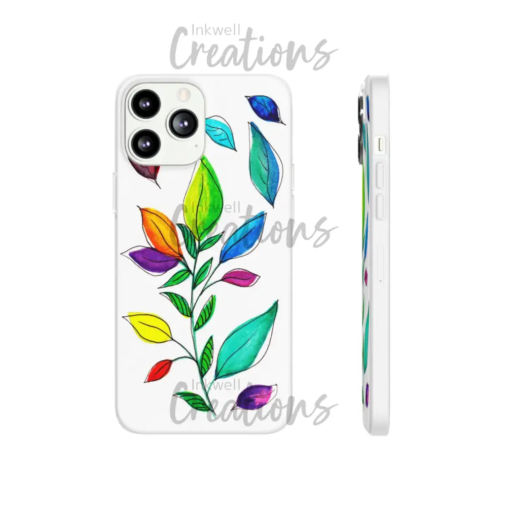 Watercolour Leaves - Flexi Case Phone