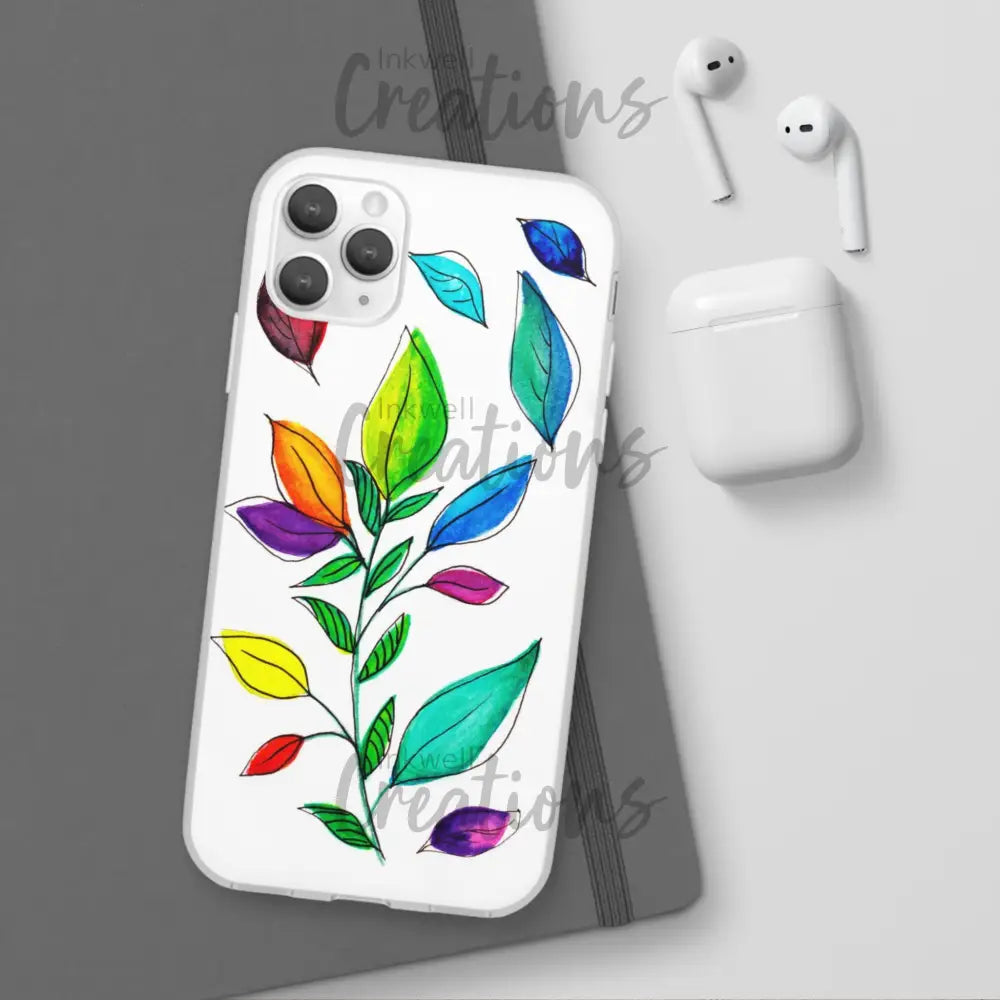 Watercolour Leaves - Flexi Case Phone