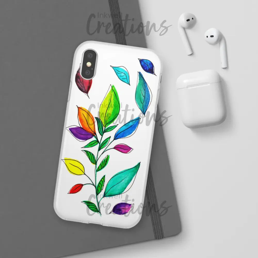 Watercolour Leaves - Flexi Case Phone