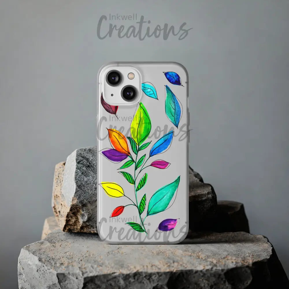 Watercolour Leaves - Flexi Case Phone