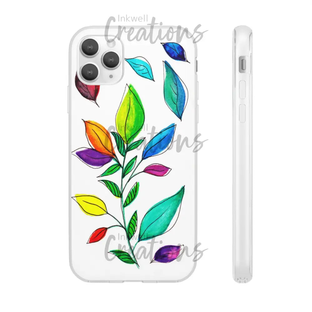 Watercolour Leaves - Flexi Case Phone