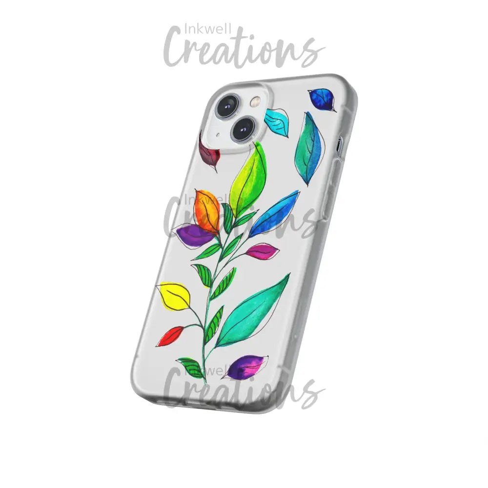 Watercolour Leaves - Flexi Case Phone