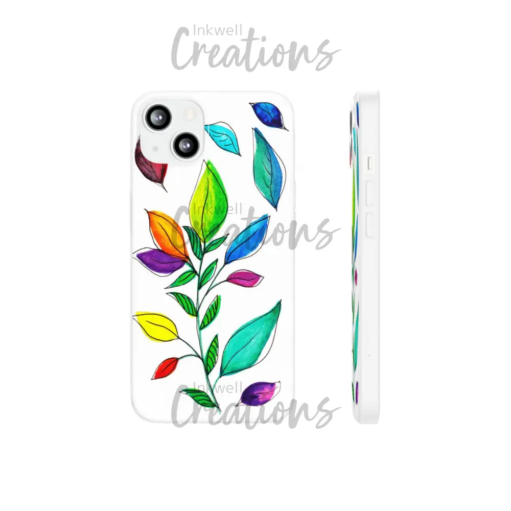 Watercolour Leaves - Flexi Case Phone