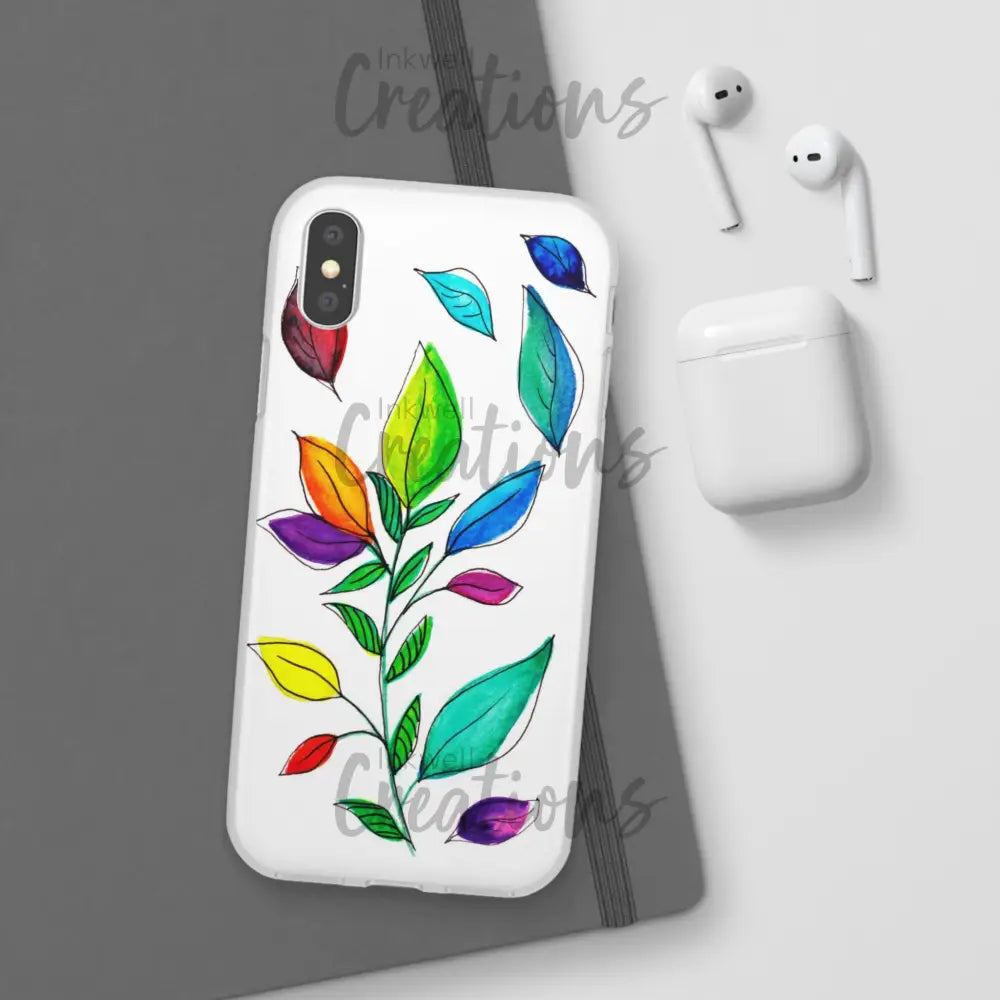 Watercolour Leaves - Flexi Case Phone