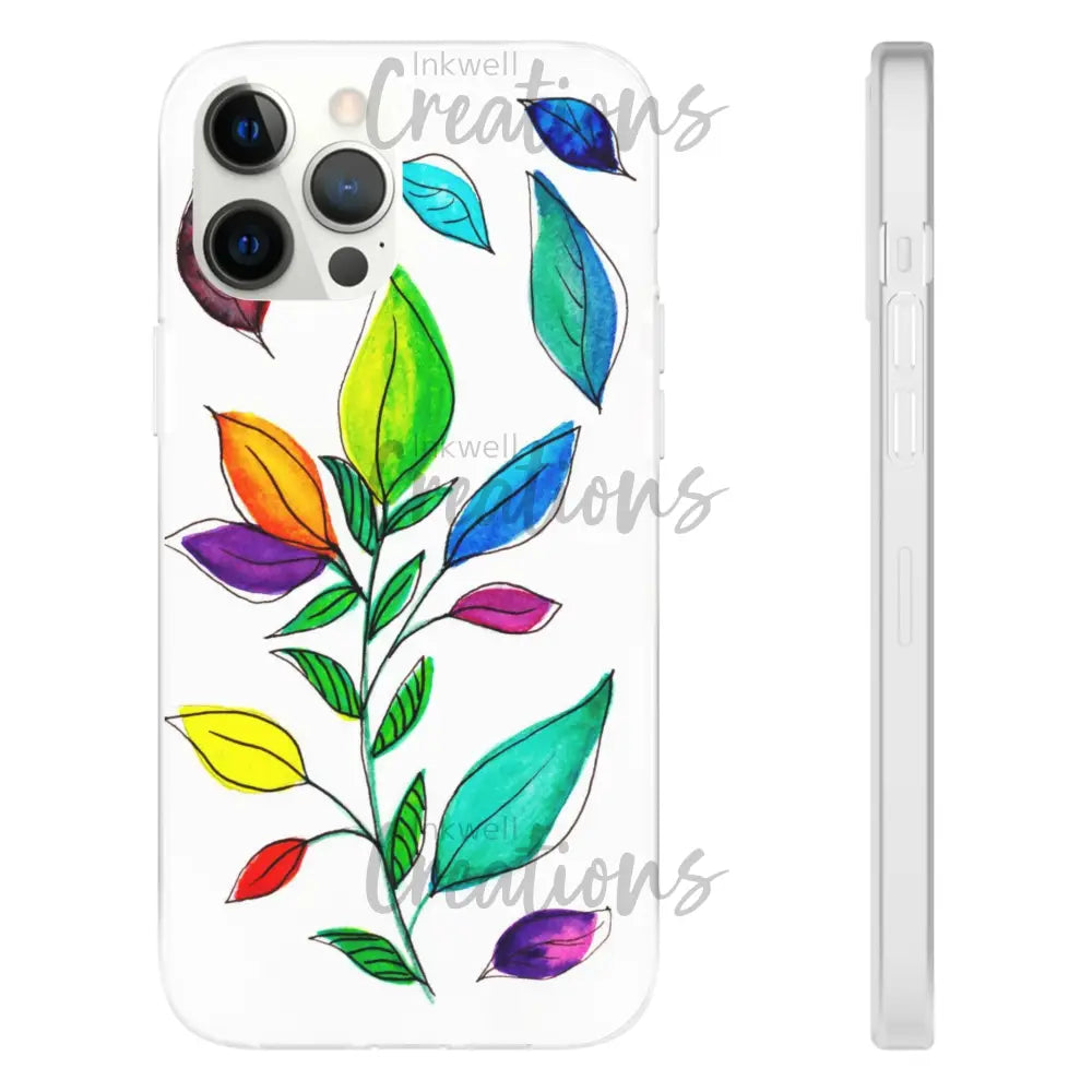 Watercolour Leaves - Flexi Case Phone