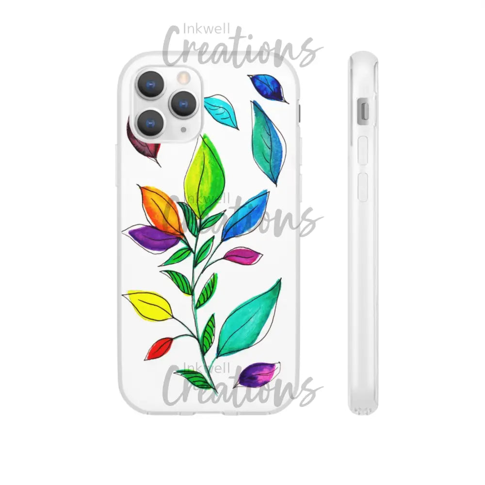 Watercolour Leaves - Flexi Case Phone