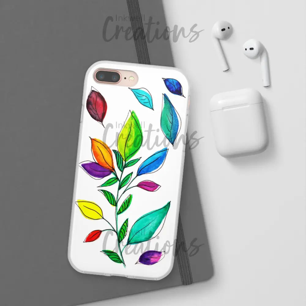 Watercolour Leaves - Flexi Case Phone