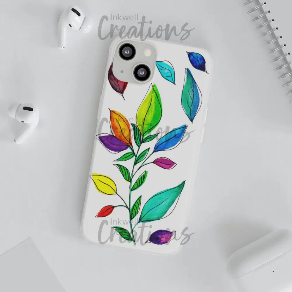 Watercolour Leaves - Flexi Case Phone