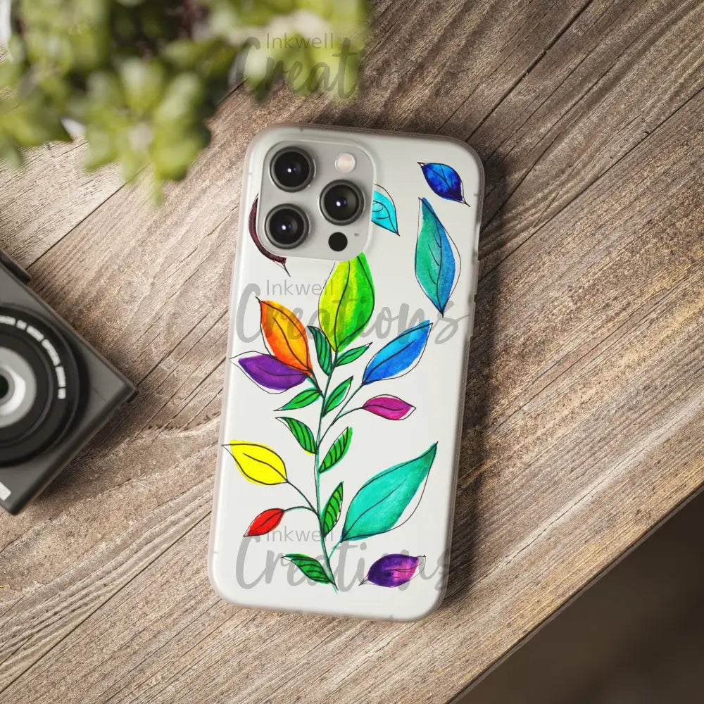 Watercolour Leaves - Flexi Case Phone