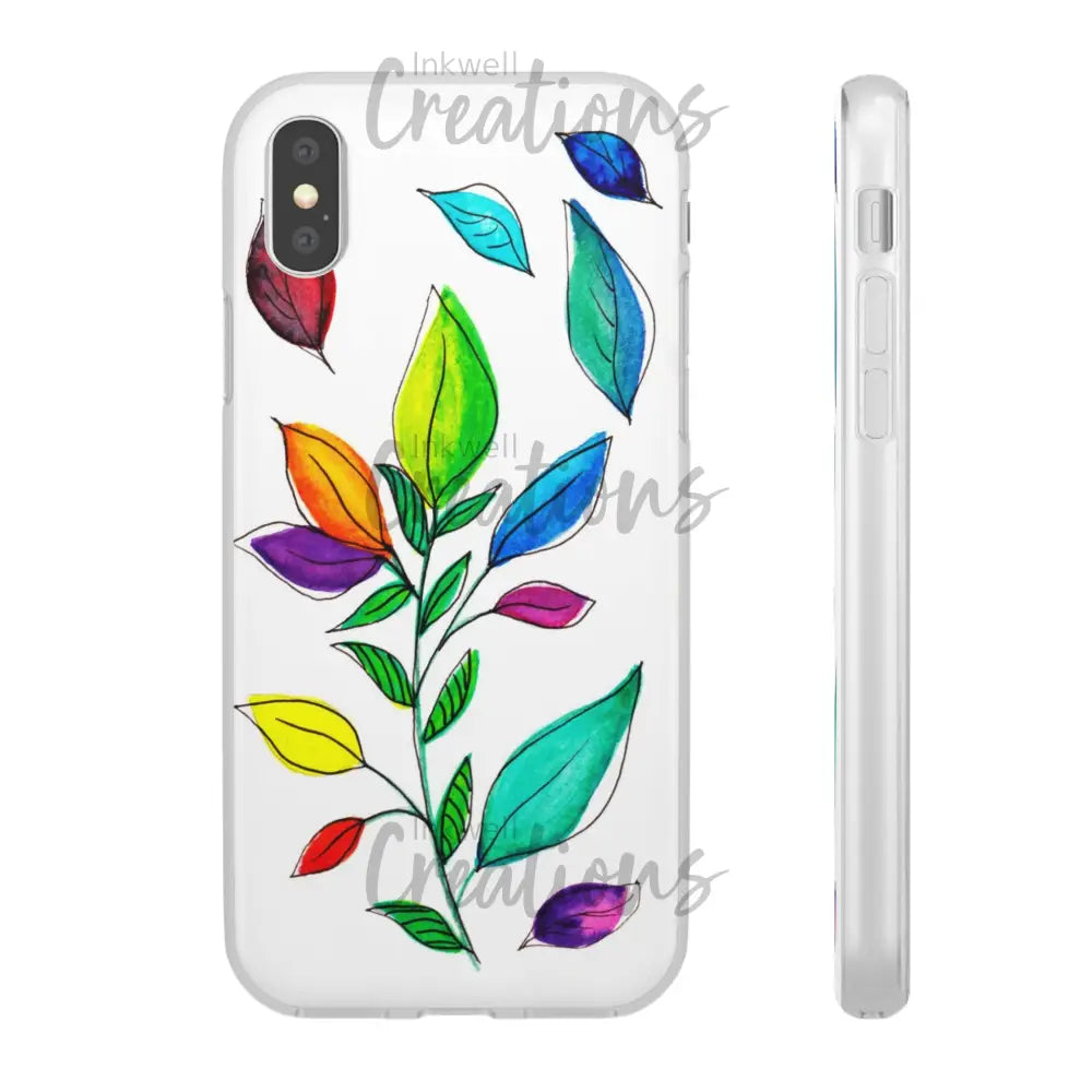 Watercolour Leaves - Flexi Case Phone