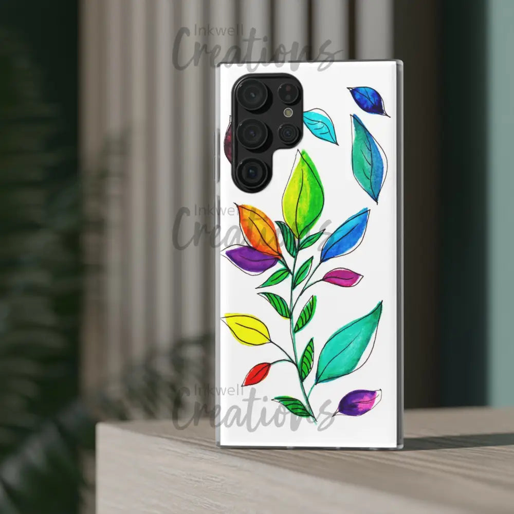 Watercolour Leaves - Flexi Case Phone