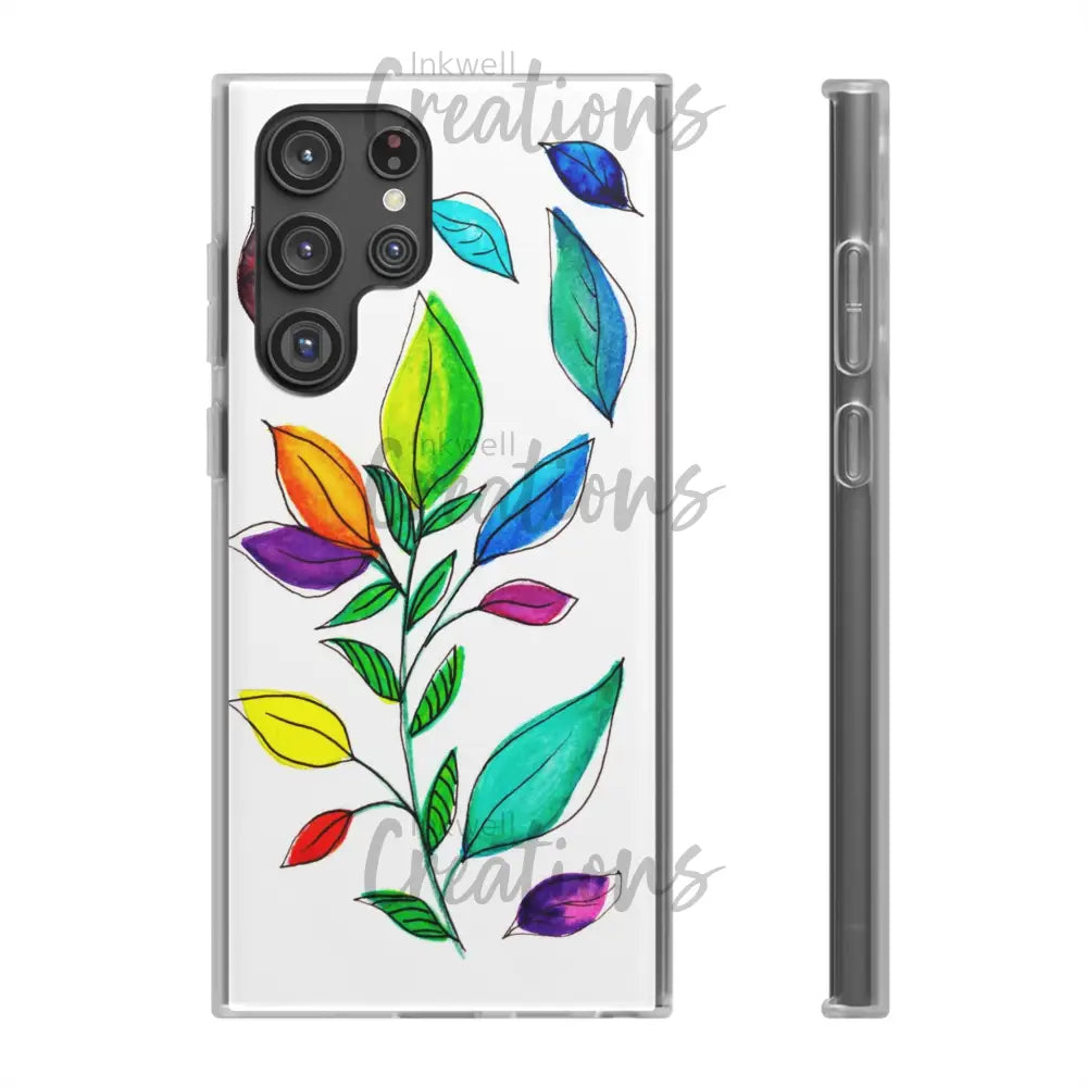 Watercolour Leaves - Flexi Case Phone