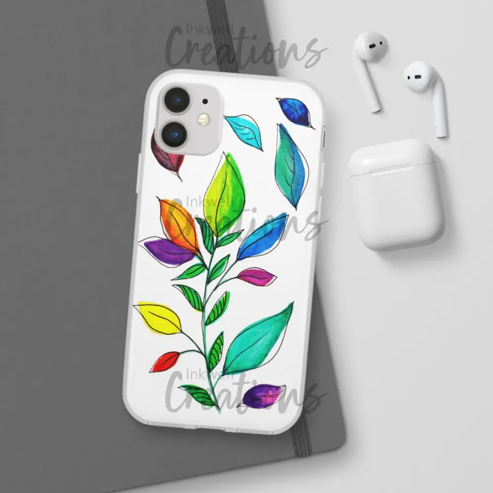 Watercolour Leaves - Flexi Case Phone