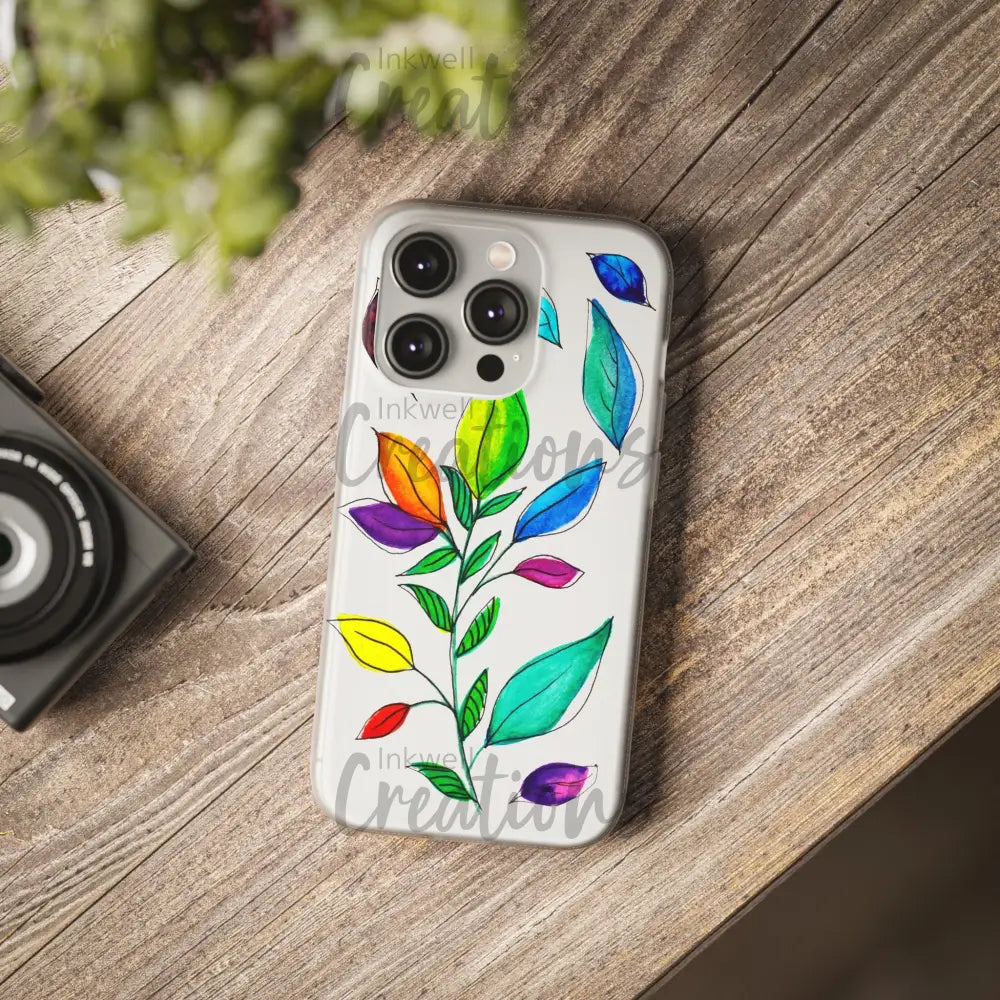 Watercolour Leaves - Flexi Case Phone