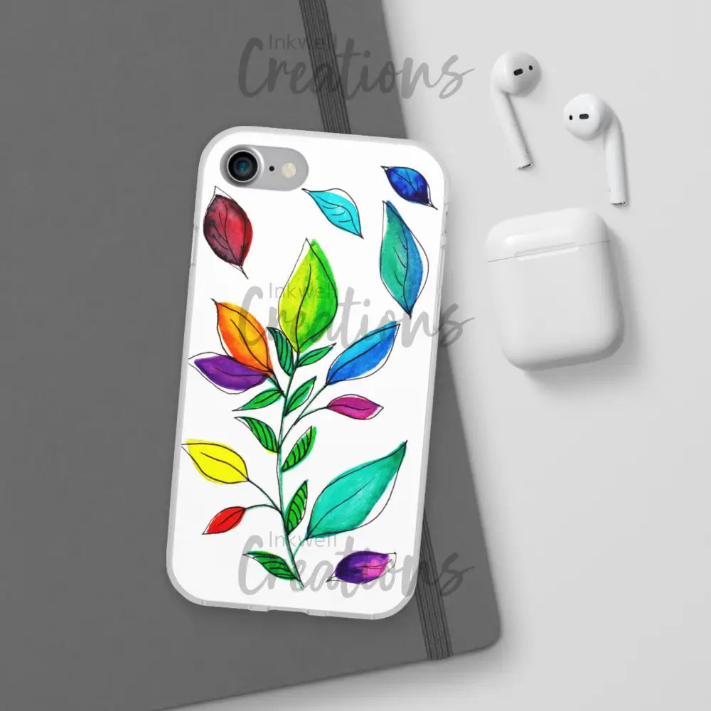 Watercolour Leaves - Flexi Case Phone