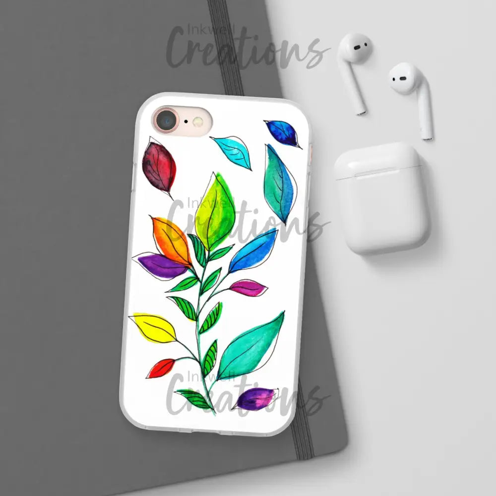 Watercolour Leaves - Flexi Case Phone