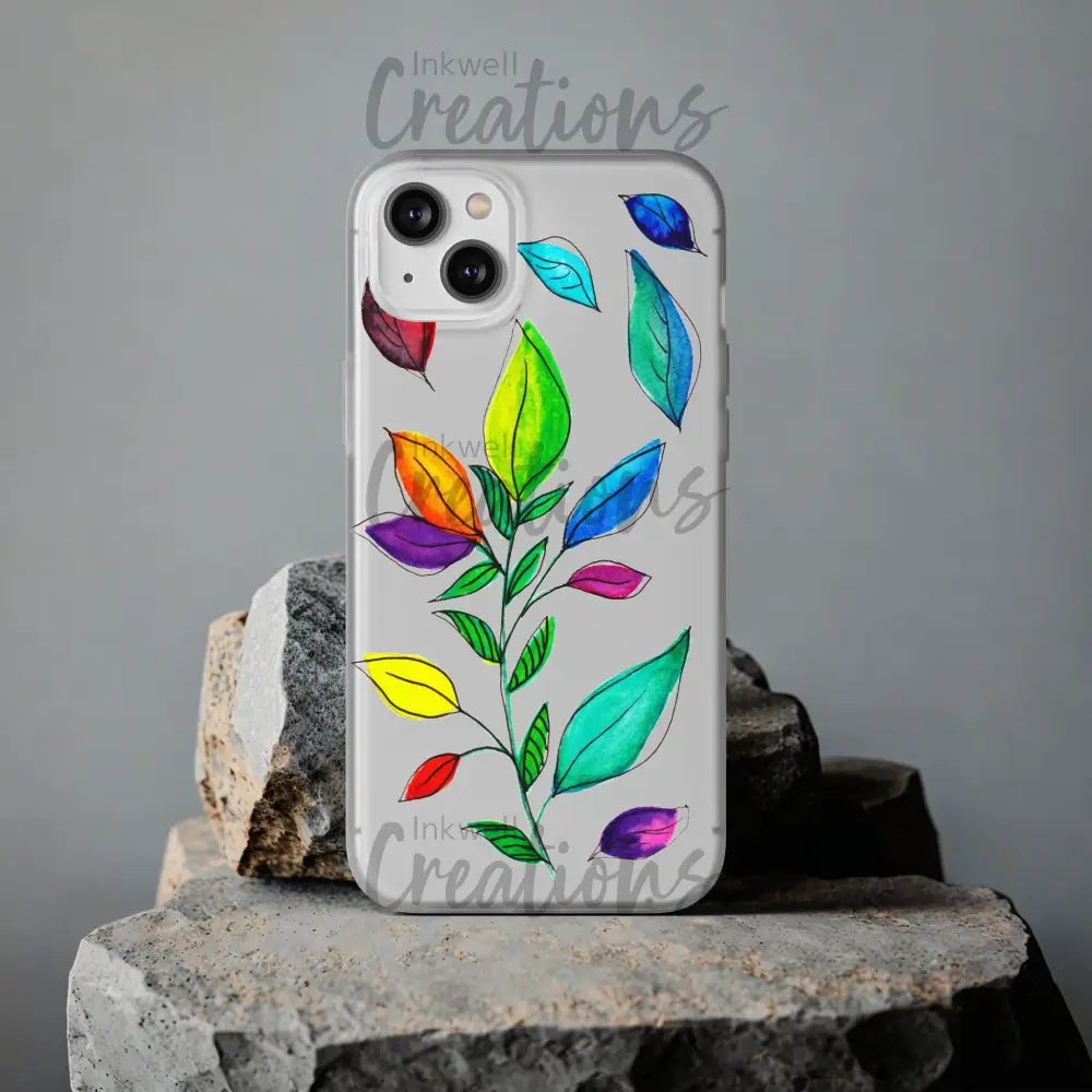 Watercolour Leaves - Flexi Case Phone