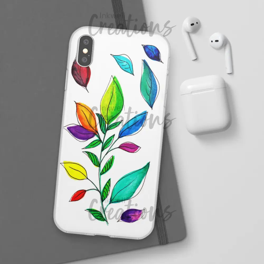 Watercolour Leaves - Flexi Case Phone