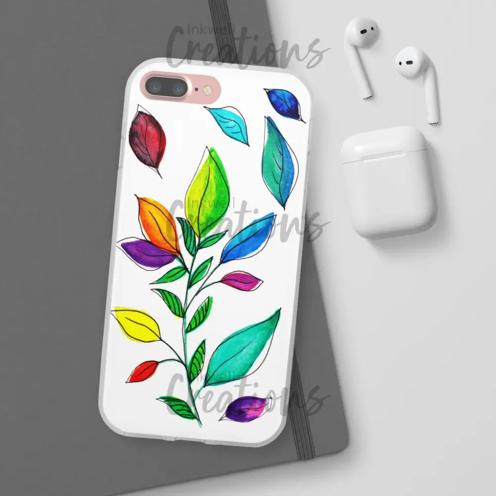 Watercolour Leaves - Flexi Case Phone
