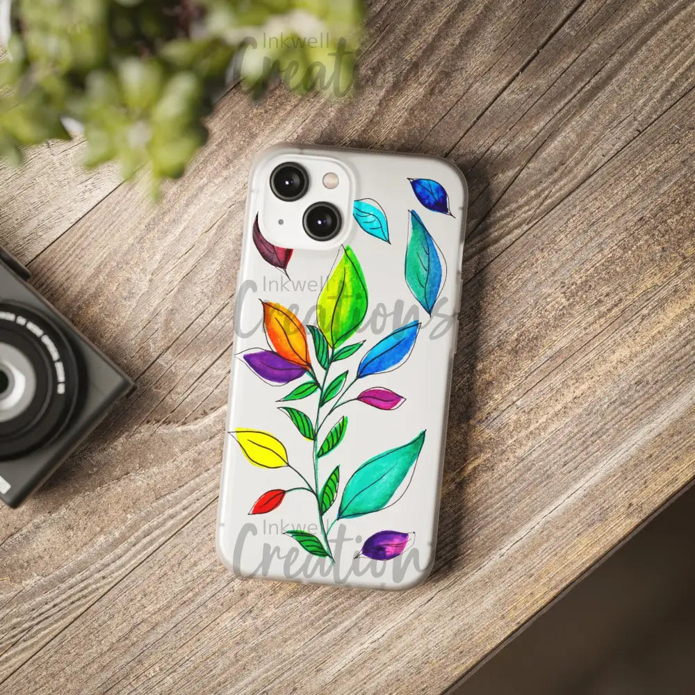 Watercolour Leaves - Flexi Case Phone